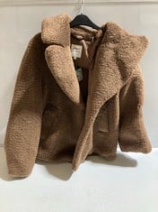 TEDDY SHORT FLEECE JACKET IN BROWN SIZE 8 - RRP £99