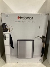 BRABANTIA BO TOUCH DOUBLE LINER BIN (2 X 30L) - RRP £245