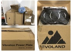 4 X ASSORTED EXERCISE ITEMS TO INCLUDE EVOLAND VIBRATION POWER PLATE MODEL NO-JF-CFM20