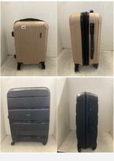 SPACEWALKER TRAVEL CASE ROSE GOLD SMALL SPINNER TO INCLUDE AMERICAN TOURISTER TRAVEL CASE BLACK HARDSHELL MEDIUM/LARGE SPINNER