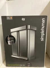 SIMPLEHUMAN 58L DUAL COMPARTMENT STEP CAN BIN RRP- £180