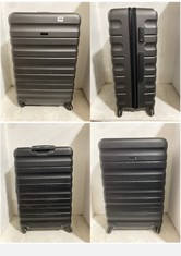 2 X JOHN LEWIS ANYDAY TRAVEL CASES MEDIUM/LARGE SPINNERS 1 X BLACK HARDSHELL, 1 X GREY HARDSHELL