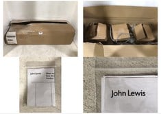 JOHN LEWIS EZRA 3 PENDANT PEWTER GLASS CEILING LIGHT RRP- £150