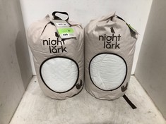 2 X NIGHT LARK COVERLESS DUVETS SINGLE 10.5TOG