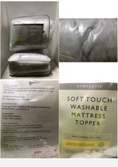 2 X JOHN LEWIS SOFT TOUCH WASHABLE MATTRESS TOPPER SIZES DOUBLE & SMALL DOUBLE