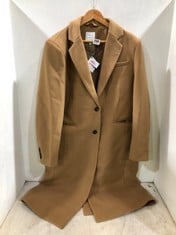 JOHN LEWIS SINGLE BREASTED CROMBIE COAT CAMEL SIZE 20 RRP- £119