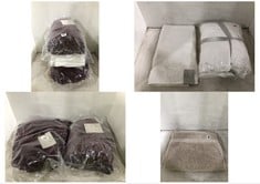 5 X ASSORTED JOHN LEWIS BATH ROBES & TOWELS TO INCLUDE COTTON TEXTURED ROBE BURGUNDY SIZE M/L