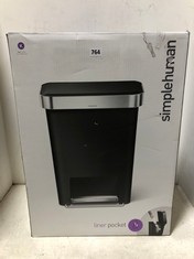 SIMPLEHUMAN 45L RECTANGULAR STEP PEDAL BIN