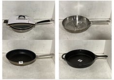 4 X ASSORTED JOHN LEWIS PANS/LIDS TO INCLUDE 24CM SAUCEPAN LID UNIVERSAL GASS