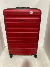 JOHN LEWIS ANYDAY TRAVEL CASE RED HARDSHELL MEDIUM/LARGE SPINNER