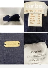 BARBOUR JULIA WIDE LEG KNIT TROUSERS NAVY SIZE 16