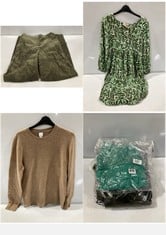 4 X ASSORTED JOHN LEWIS CLOTHING TO INCLUDE LONG SLEEVE MAXI DRESS GREEN SIZE 10