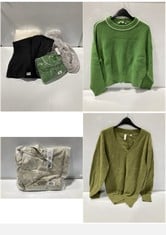 6 X ASSORTED JOHN LEWIS CLOTHING TO INCLUDE RELAX CREW NECK KNIT SWEATER GREEN SIZE SM