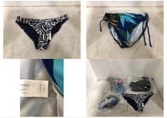 4 X ASSORTED JOHN LEWIS SWIMWEAR TO INCLUDE RUCHED BANDEAU SWIMSUIT BLACK SIZE 10