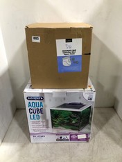 INTERPET AQUA CUBE LED 28 LITRES TO INCLUDE PETPRIME AUTOMATIC BALL LAUNCHER MINI HYPER FETCH