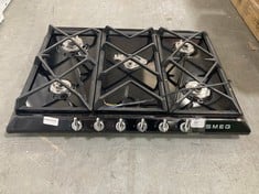 SMEG VICTORIA GAS 5 BURNER HOB IN BLACK 68CM - MODEL NO. SR975NGH - RRP £569 (ZONE 2)