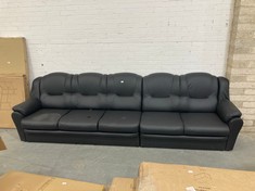 3 SEATER END SOFA PART IN BLACK LEATHER TO INCLUDE 2 SEATER END SOFA PART IN BLACK LEATHER (ZONE 2)