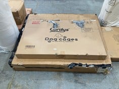 2 X MIDWEST SOLUTIONS 2 DOOR LARGE DOG CRATE - MODEL NO. SL54DD TO INCLUDE CARDYS DOG CRATE IN BLACK (ZONE 2)