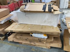 PALLET OF ASSORTED FURNITURE / PARTS TO INCLUDE MONACO SMALL DOUBLE BED FRAME WITH LOW FOOT (BOX 3/3, PART ONLY) (ZONE 2) (KERBSIDE PALLET DELIVERY)