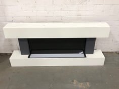 AMBERGLO DENALI WALL HUNG FIREPLACE SUITE IN WHITE - MODEL NO. AGL010 - RRP £260 (ZONE 3)