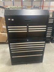 ADVANCED 36'' 6 DRAWER TOOL CABINET IN BLACK - ITEM NO. 355470 TO INCLUDE ADVANCED 36'' 6 DRAWER TOP TOOL CHEST IN BLACK - ITEM NO. 355486 - TOTAL LOT RRP £840 (ZONE 3) (KERBSIDE PALLET DELIVERY)