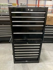 ADVANCED 6 DRAWER TOOL CABINET IN BLACK - ITEM NO. 570413 TO INCLUDE 5 DRAWER TOOL CABINET IN BLACK (ZONE 3) (KERBSIDE PALLET DELIVERY)