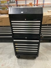 ADVANCED 6 DRAWER TOOL CABINET IN BLACK - ITEM NO. 570413 TO INCLUDE ADVANCED 6 DRAWER TOOL CHEST IN BLACK - ITEM NO. 570405 - TOTAL LOT RRP £609 (ZONE 3) (KERBSIDE PALLET DELIVERY)