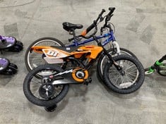 MOTO FACTORY RACING AVOCA MX 16 BOYS BIKE WITH STABILISERS TO INCLUDE APOLLO SWITCH MOUNTAIN BIKE IN NAVY (ZONE 3)