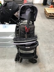 GRACO STADIUM DUO TANDEM STROLLER IN BLACK / GREY - RRP £160 (ZONE 4)