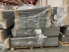 DOUBLE DIVAN BED BASE IN GREY FABRIC TO INCLUDE SUPER KING DIVAN BED BASE PART IN MEDIUM GREY (ZONE 5) (KERBSIDE PALLET DELIVERY)