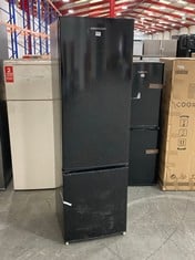 COOKOLOGY 262L FREESTANDING 2 DOOR FRIDGE FREEZER IN BLACK - MODEL NO. CFF262BK - RRP £250 (ZONE 6)