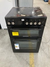 COOKOLOGY 60CM BLACK FREESTANDING DOUBLE COOKER - MODEL NO. CFDO600BK - RRP £400 (ZONE 6)