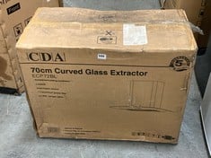 CDA 70CM CURVED GLASS EXTRACTOR - MODEL NO. ECP72BL - RRP £229 (ZONE 6)