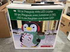 60'' PENGUIN WITH LED LIGHTS - FRONT GARDEN DECORATION - ITEM NO. 1740023 - RRP £200 (ZONE 1)