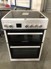 COOKOLOGY 60CM ELECTRIC DOUBLE OVEN IN WHITE - MODEL NO. CFDO600WH - RRP £400 (ZONE 6)