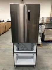 COOKOLOGY 2 DOOR 2 DRAWER FRENCH STYLE FRIDGE FREEZER IN INOX - MODEL NO. CFDF391IX (MISSING DRAWERS) (ZONE 6)