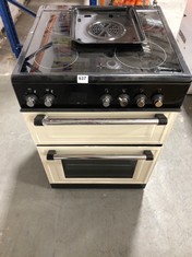 COOKOLOGY 60CM MINI RANGE COOKER IN CREAM - MODEL NO. RETDO600CRM - RRP £480 (ZONE 6)