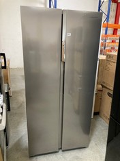 COOKOLOGY 2 DOOR AMERICAN STYLE FRIDGE FREEZER IN INOX - MODEL NO. CSBS460IX - RRP £500 (ZONE 6)