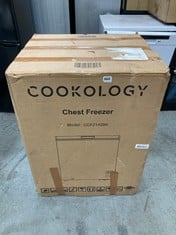 COOKOLOGY 142L CHEST FREEZER IN BLACK - MODEL NO. CCFZ142BK - RRP £165 (ZONE 6)