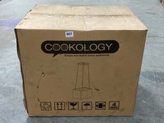 COOKOLOGY 50CM LANTERN ISLAND COOKER HOOD - MODEL NO. HIRGL500BK (ZONE 6)