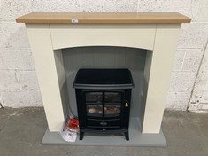 DIMPLEX OAKMEAD OPTIFLAME ELECTRIC FIRE SUITE WITH WOOD BURNER EFFECT STOVE - RRP £504 (ZONE 4)