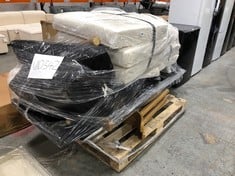 PALLET OF ASSORTED GARDEN FURNITURE PARTS TO INCLUDE QTY OF LINEN GARDEN FURNITURE CUSHIONS (PARTS ONLY) (ZONE 7) (KERBSIDE PALLET DELIVERY)