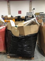 PALLET OF ASSORTED ITEMS TO INCLUDE BONTEC ADJUSTABLE TABLE WHITE (ZONE 8)