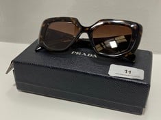 PRADA IRREGULAR TORTOISE SHELL SUNGLASSES -RRP £376