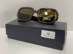 PRADA PILLOW ACETATE SUNGLASSES-LODEN IN DARK BROWN -RRP £376