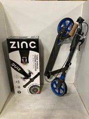 ZINC THREE WHEELED FOLDING SCOOTER T-MOTION TO INCLUDE EVO STREET RIDER SCOOTER BLUE