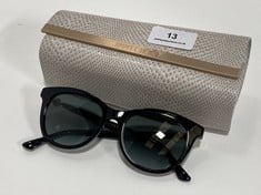 JIMMY CHOO ANNABETH PEARL DETAIL SUNGLASSES IN BLACK -RRP £265