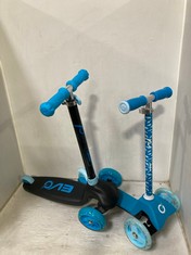 EVO ECLIPSE BABY BLUE SCOOTER TO INCLUDE EVO SHARK LIGHT UP MINI CRUISER