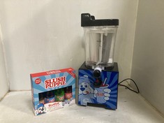 FIZZ CREATIONS SLUSH PUPPY MACHINE TO INCLUDE SLUSH PUPPY ORIGINAL 4 PACK SYRUP SET - BBE:08/2025