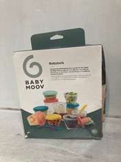 3 X ASSORTED FOOD STORAGE ITEMS TO INCLUDE BABYMOOV BABY BOWLS FOOD CONTAINERS WITH MATCHING LIDS